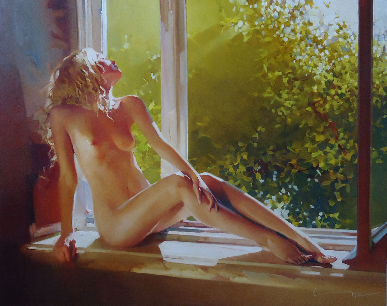 "WINDOW TO THE GARDEN ", oil on canvas 70x90 2013